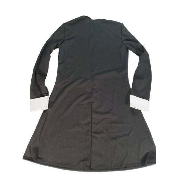 Women's The Addams Family Wednesday Addams Costume Dress With Tights Sz S Black - Picture 2 of 6